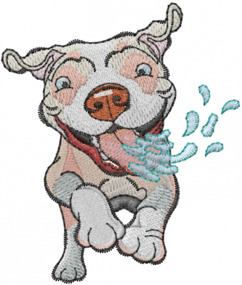Machine embroidery designs embroidery design happy pit bull 334 Machine embroidery designs embroidery design happy pit bull 334