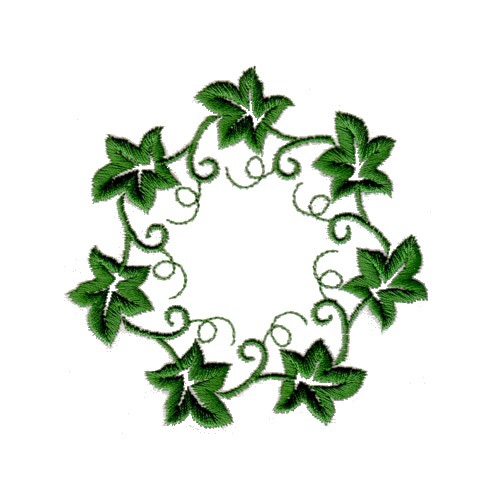 Needle Passion Embroidery Embroidery Design: Ivy Wreath 3 