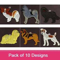 FSL Dogs Collection 6 Embroidery design pack by Ace Points, Embroidery ...