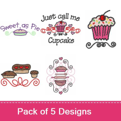 Pink Cupcake Embroidery Designs, Machine Embroidery Designs at ...