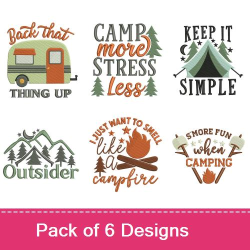 Camping Embroidery design pack by Easy Embroidery, Embroidery Packs on ...