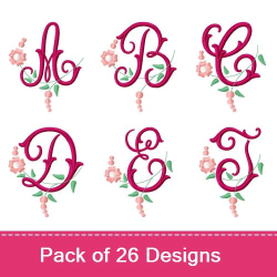 Monogram 62 Embroidery design pack by Gosia Embroidery, Embroidery ...