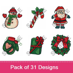 MINI CHRISTMAS Embroidery design pack by Great Notions, Embroidery ...