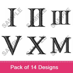ROMAN NUMERAL ALPHABET X Embroidery Designs, Machine Embroidery Designs