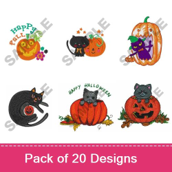HALLOWEEN KITTY Embroidery Designs, Machine Embroidery Designs at