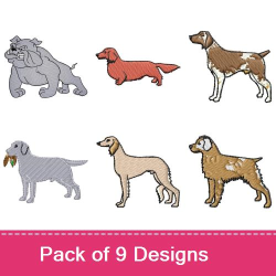 Realistic Dogs Embroidery design pack by MA Designs, Embroidery Packs ...