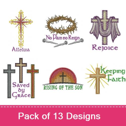 Easter Crosses Embroidery design pack by Machine Embroidery Designs ...