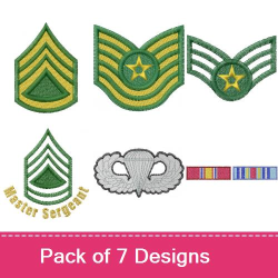 Military Ranks Insignias Embroidery design pack by Machine Embroidery