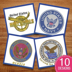 Military branch patches embroidery design pack by machine embroidery Military branch patches embroidery design pack by machine embroidery