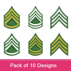 Sergeant Stripes Embroidery Designs, Machine Embroidery Designs At 