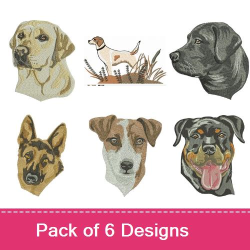 Dogs Embroidery design pack by Needle Noodle Embroidery, Embroidery ...