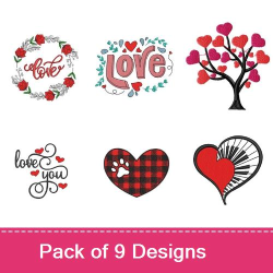 Love You Embroidery design pack by Needle Noodle Embroidery, Embroidery ...