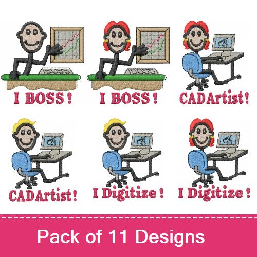 Office careers embroidery design pack by busybodies occupational Office careers embroidery design pack by busybodies occupational