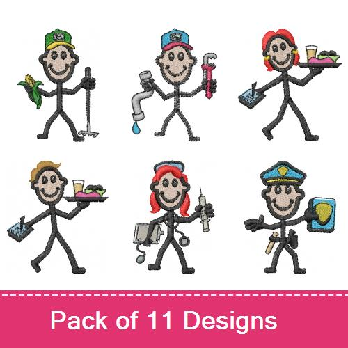 Service careers embroidery design pack by busybodies occupational Service careers embroidery design pack by busybodies occupational