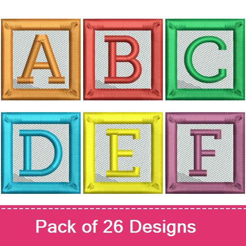 Alphabet block embroidery design pack by favpro designs text and Alphabet block embroidery design pack by favpro designs text and