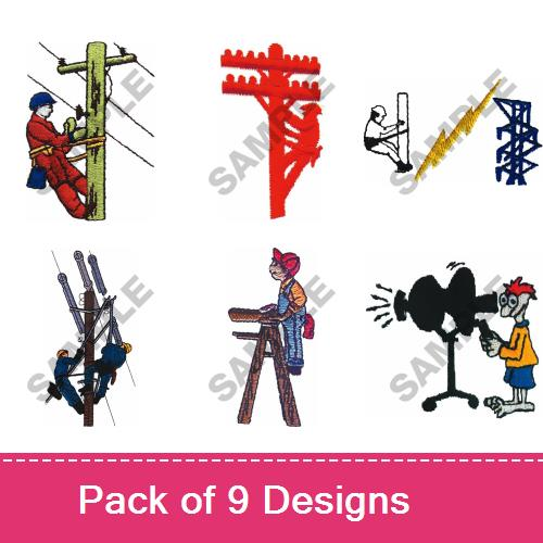 Jobs embroidery design pack by great notions occupational embroidery Jobs embroidery design pack by great notions occupational embroidery