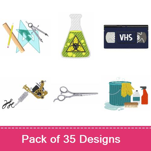 Occupational tools embroidery design pack by hopscotch occupational Occupational tools embroidery design pack by hopscotch occupational