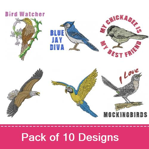 Birds flock together embroidery design pack by machine embroidery Birds flock together embroidery design pack by machine embroidery