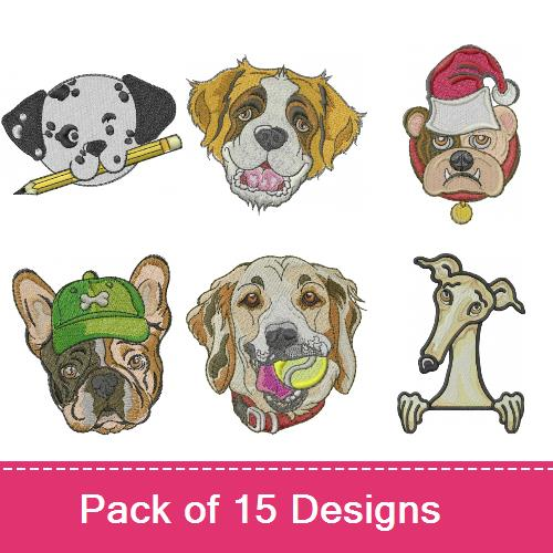 Canine Cuteness Embroidery design pack by Machine Embroidery Designs
