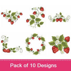 Strawberry Plant Embroidery Designs, Machine Embroidery Designs at