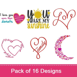Love you a latte embroidery design pack by moxie embroidery