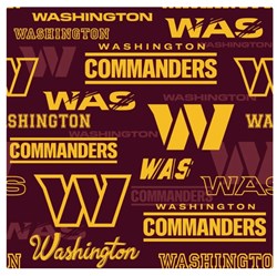 NFL Football Washington Commanders Logo Names Cotton Fabric