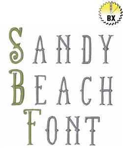 Sandy Beach Fonts For Machine Embroidery