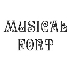 musical notes word font
