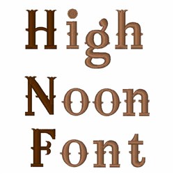 Noon Lettering High Noon Font by Embroidery Patterns on EmbroideryDesigns.com ...