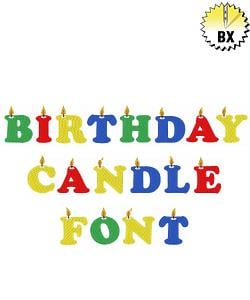 Birthday Candle Font Fonts For Machine Embroidery Embroiderydesigns Com