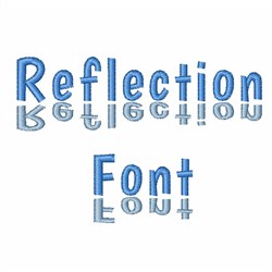 Reflection Font by Hopscotch Home Format Fonts on EmbroideryDesigns.com
