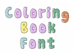 Coloring Book Font Coloring Book Font embroidery font