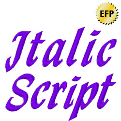 Italic Script by Internet Stitch on EmbroideryDesigns.com ...