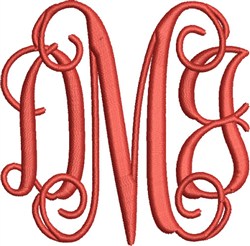 3 inch Interlocking Monogram with 1.9 inch Letters by Kinship Kreations ...