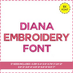 Diana Font by Maya Kreations on EmbroideryDesigns.com ...