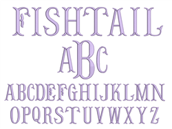 Fish Tail Font by Mira Embroidery Home Format Fonts on ...