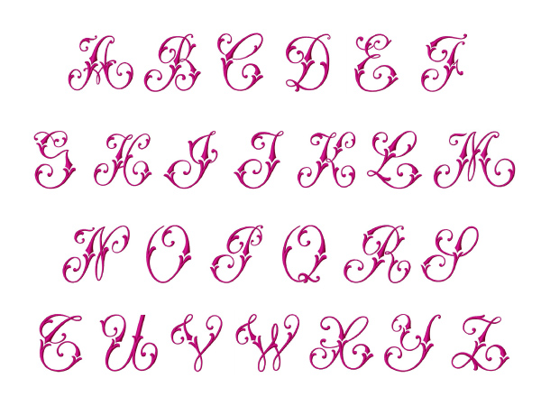 Ford embroidery font #2