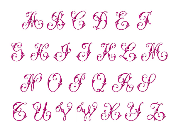 Monogram 56 by Gosia Embroidery Home Format Fonts on 0