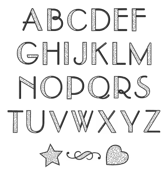 Download Stippled Alphabet Font By Great Notions Embrilliance Fonts On Embroiderydesigns Com