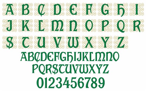 celtic style fonts for word