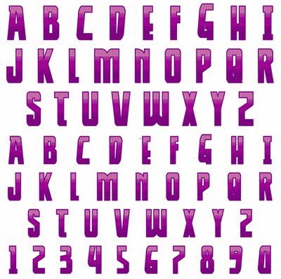 Hopscotch Home Format Fonts Embroidery Fonts: Ombre Fade Font 2.00 inches H