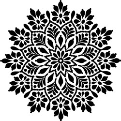 Black White Office Supplies Mandala Work Stock Photo 1171874788