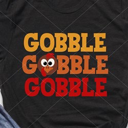 Gobble Turkey SVG cut file at EmbroideryDesigns.com | EmbroideryDesigns.com