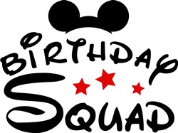 MIckey Birthday Squad SVG, Disney SVG