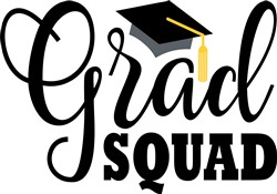 Grad Squad Spaced SVG cut file at EmbroideryDesigns.com