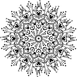 Spectacular Disney Mandala SVG cut file at EmbroideryDesigns.com