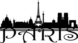 Paris Skyline SVG cut file at EmbroideryDesigns.com | EmbroideryDesigns.com