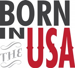 Born in The USA print art print art at EmbroideryDesigns.com ...