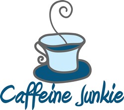 Caffeine Junkie print art print art at EmbroideryDesigns.com ...