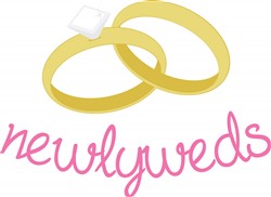 Newlywed Rings print art print art at EmbroideryDesigns.com ...